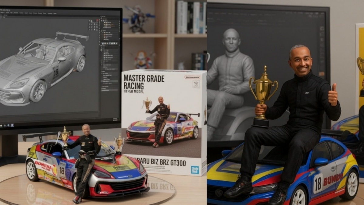 6 Cara Buat Foto Miniatur Motor dan Mobil Ala BANDAI dengan AI yang Viral di Medsos!