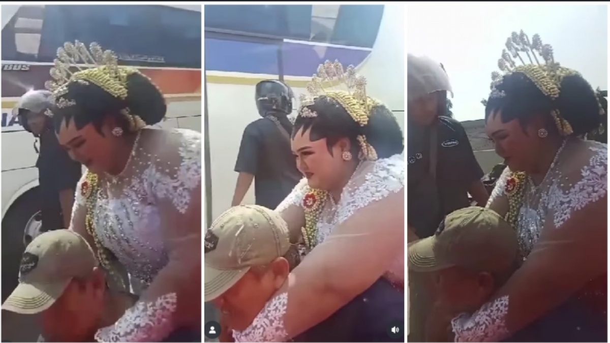 Momen Pengantin Gemoy Digendong Menyeberangi Jembatan Viral, Tradisi Tolak Bala Penuh Perjuangan