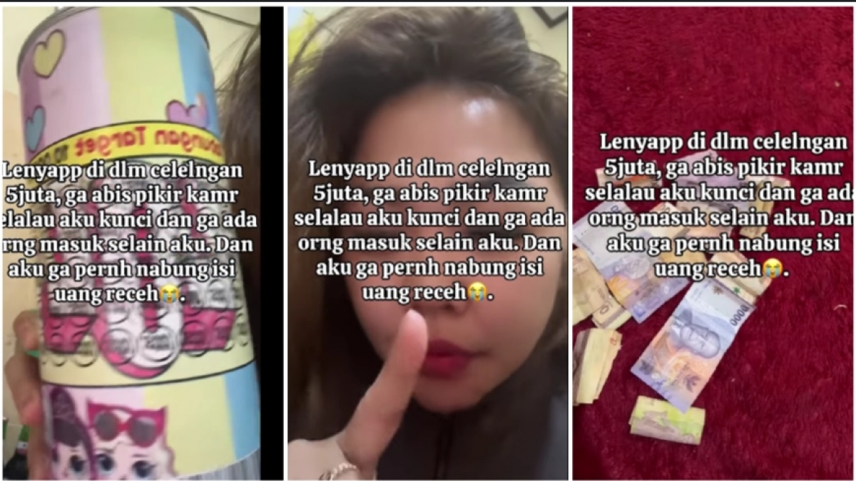 Viral! Wanita Ini Syok Isi Celengan Berubah, Uang Ratusan Ribu Mendadak Jadi Recehan