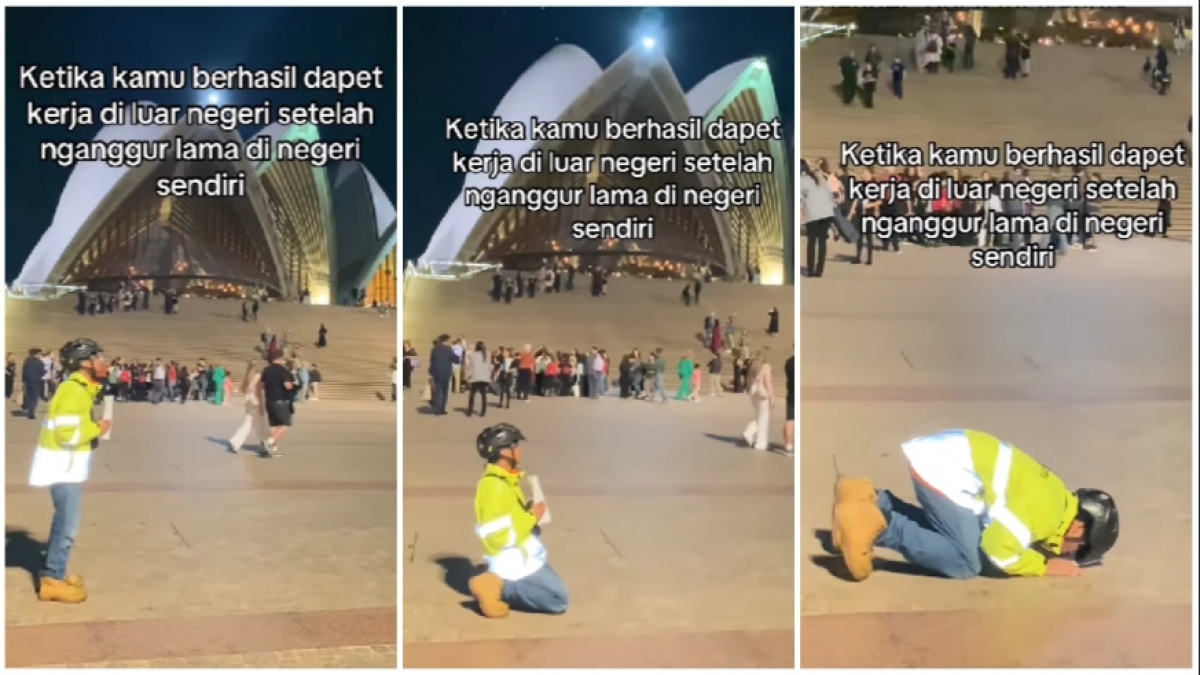 Perjuangan Berbuah Manis, Detik-detik Pemuda Indonesia Sujud Syukur di Australia Usai Dapat Kerja