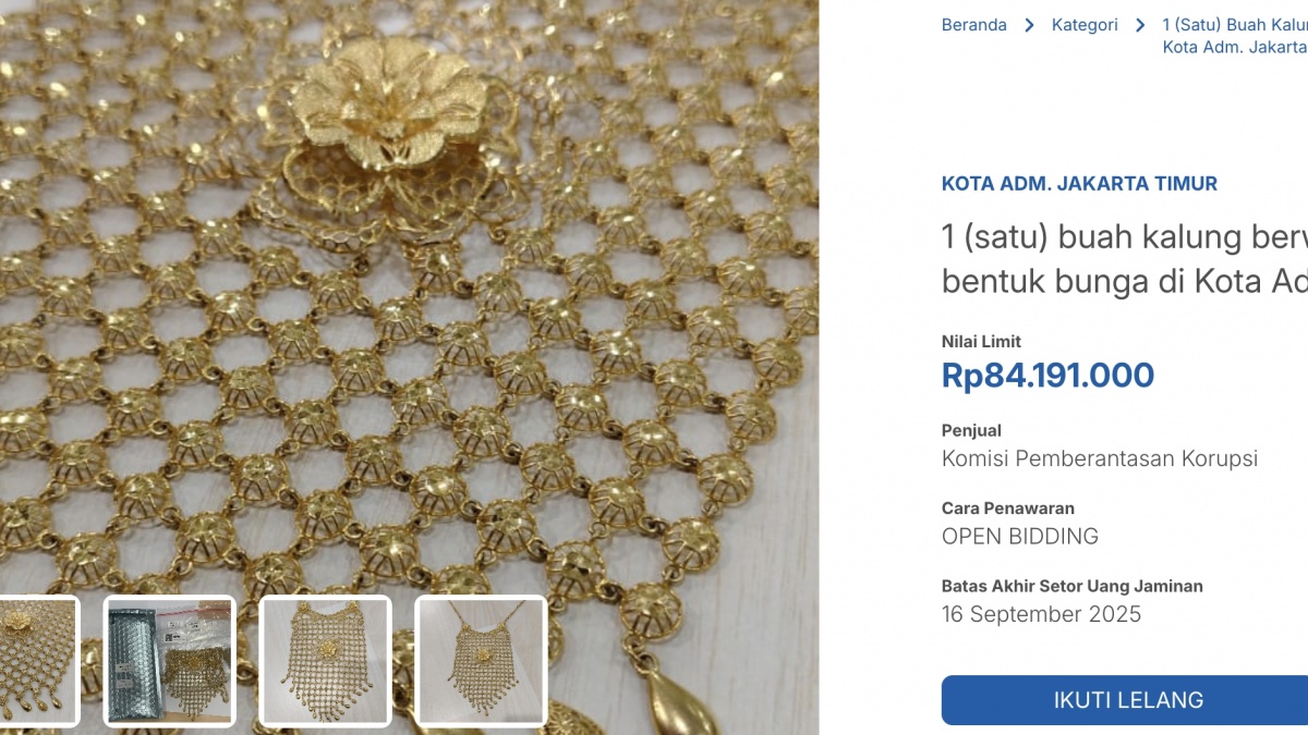 Daftar Aset Emas Lelang KPK: Ini Cara Daftar Lelang Online dan Ikut Bidding
