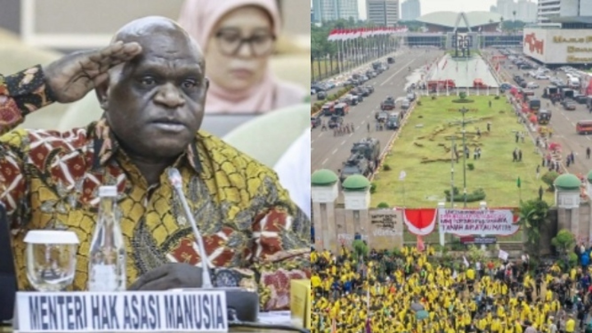 MenHAM Natalius Pigai Usul DPR Bikin Lapangan Tampung Massa Pendemo: Kalau di Jalan Bikin Macet!