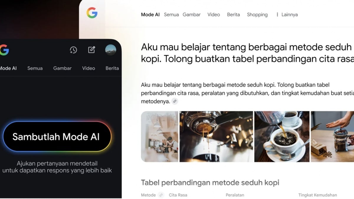 Google Search Jadi Lebih Pintar: Mode AI dengan Gemini 2.5 Resmi Diluncurkan di Indonesia!