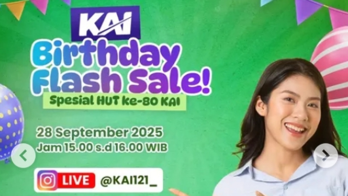 Cara Dapat Promo Tiket Kereta Rp80 Ribu, Dalam Rangka HUT ke-80 KAI 28 September 2025