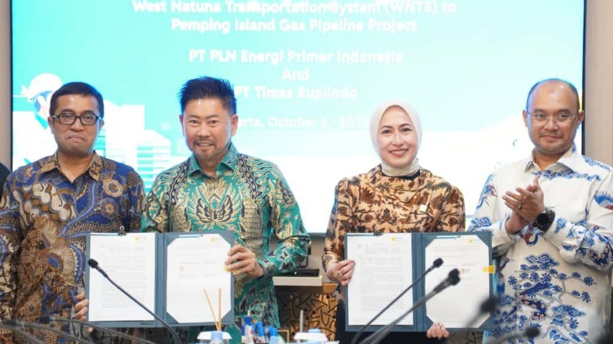 PLN Energi Primer Indonesia Gandeng Timas Suplindo Bangun Pipa Gas WNTS-Pemping