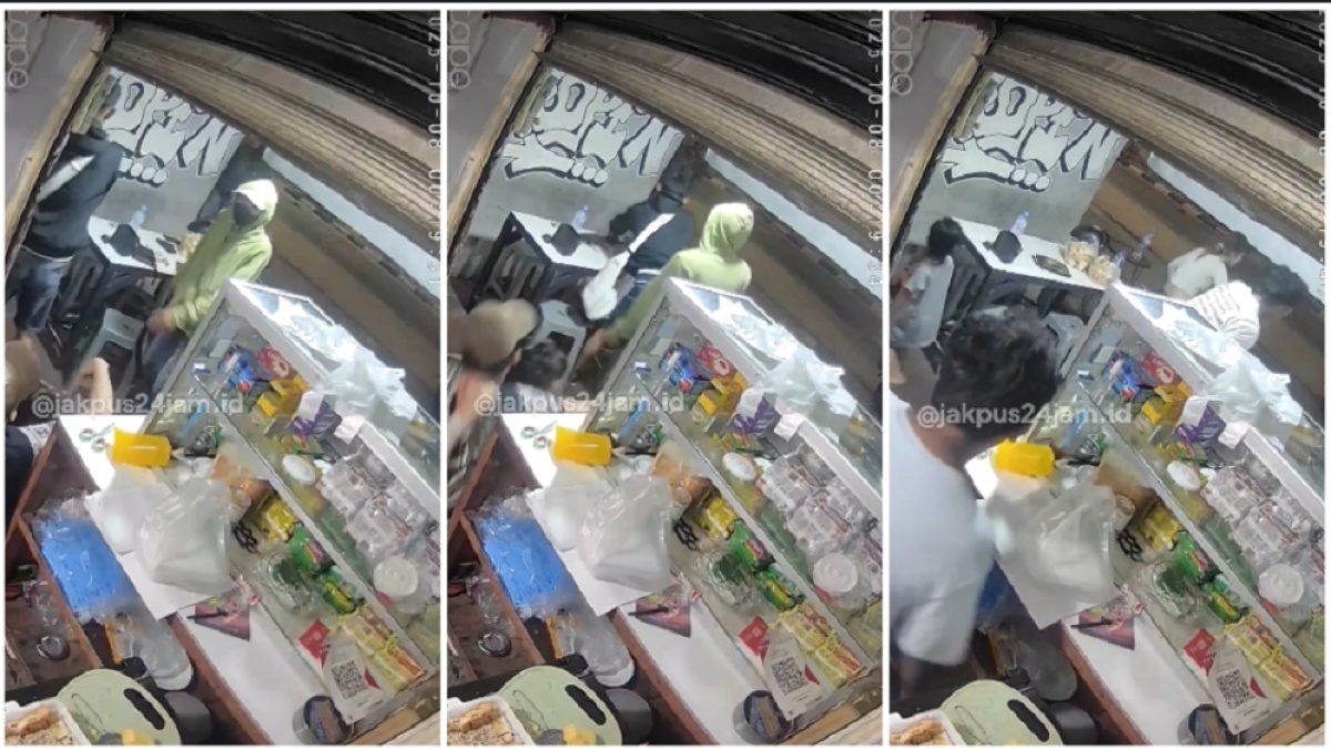 Detik-Detik Geng Motor Bersenpi Serang Warkop di Tanah Abang, Tembak Pemilik dan Karyawan