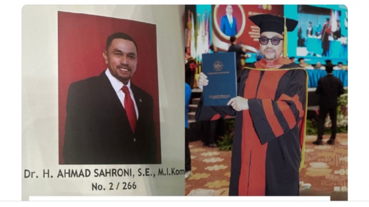 Apa Judul Disertasi Ahmad Sahroni? Resmi Lulus S3, Tugas Akhirnya Bahas Korupsi