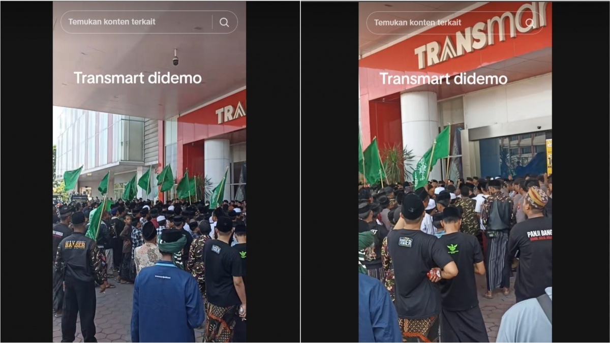 Niat Protes Konten Trans7, Ratusan Santri Malah Demo di Depan Transmart Jember