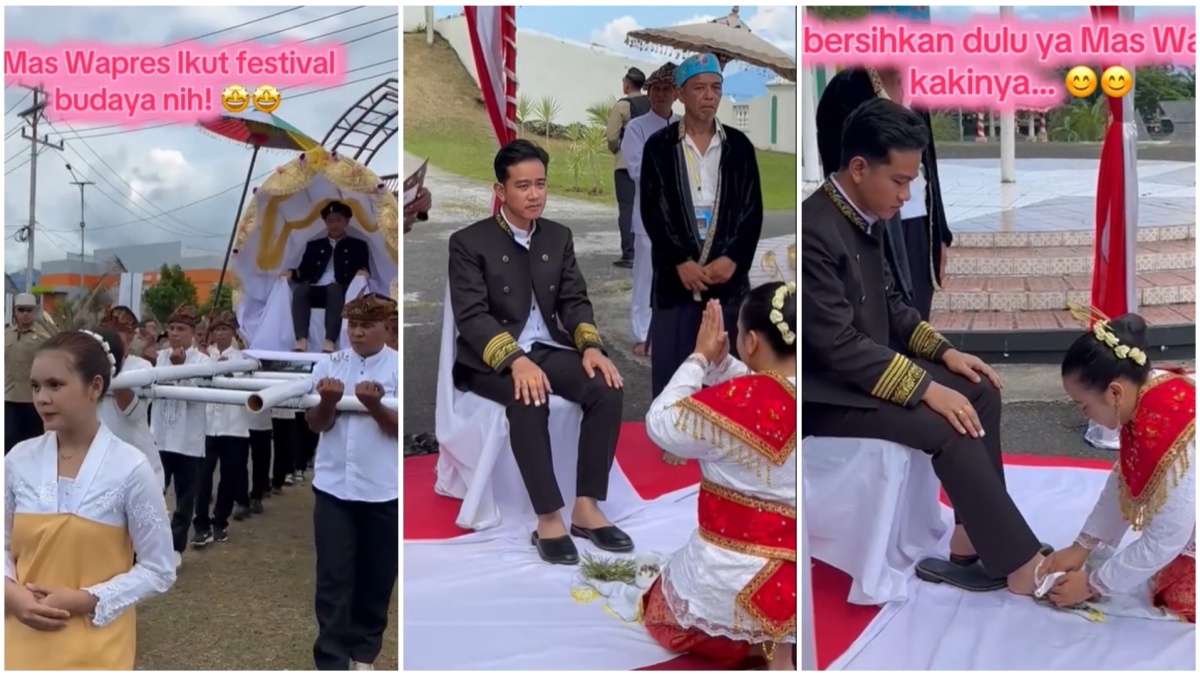 Ditandu hingga Lakukan Prosesi Basuh Kaki, Video 'Pangeran' Gibran Tuai Perbincangan Netizen