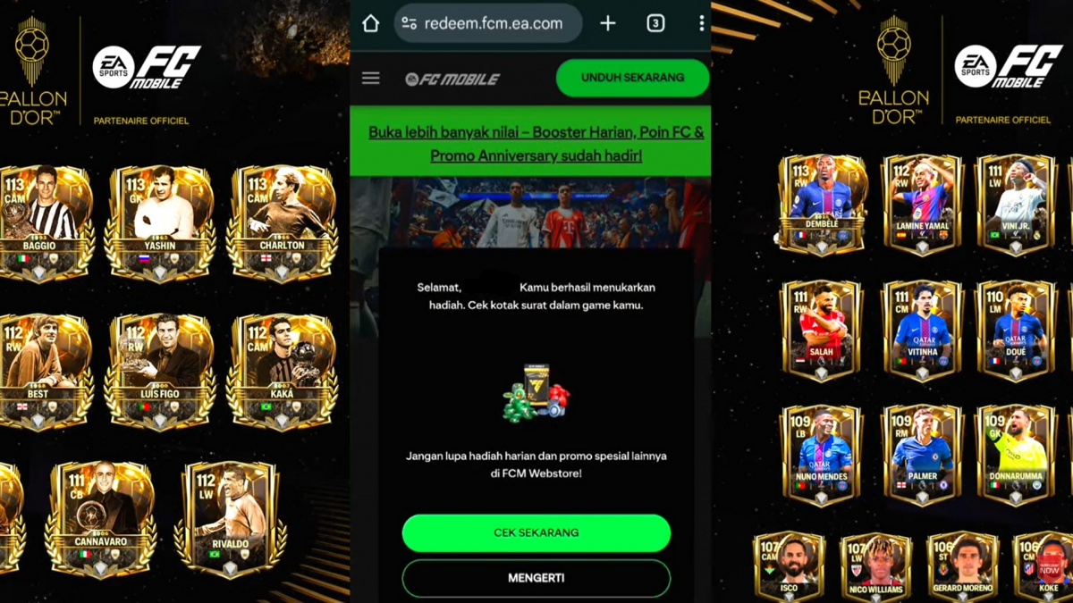 21 Kode Redeem FC Mobile Terbaru 22 Oktober 2025, Dapatkan 1.500 Gems dan Player 110-113 Sekarang