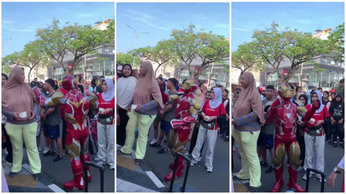 Emak-Emak Nyaris Adu Jotos di CFD, Iron Man Jadi Penyelamat