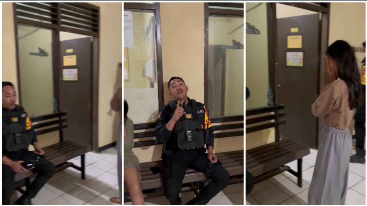 Rebutan Cowok Berujung di Kantor Polisi, Ekspresi Petugas saat Interogasi Pelajar Disorot