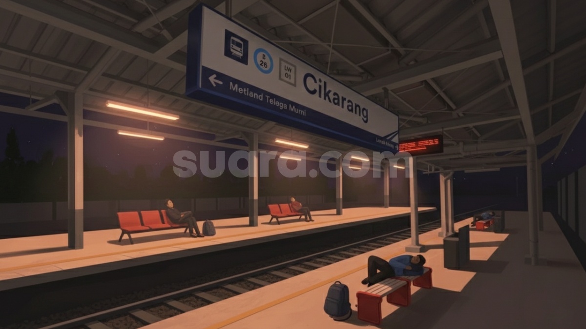 Malam Panjang di Stasiun Cikarang, Lantai Peron Jadi Tempat Tidur Penumpang: Mungkinkah KRL 24 Jam?