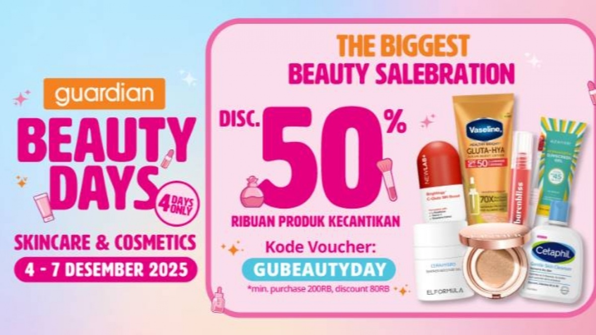 Daftar Skincare yang Diskon 50% di Guardian Beauty Day, Rebut Produk Holy Grail Cuma Setengah Harga