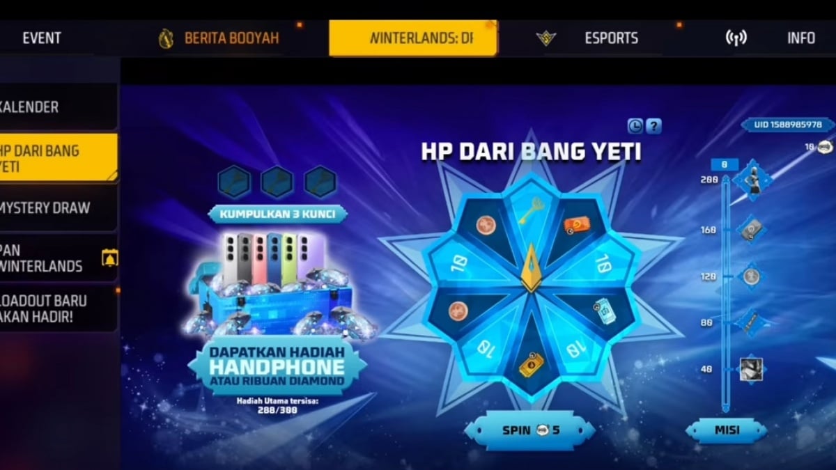 50 Kode Redeem FF 9 Desember 2025, Peluang Dapat HP dari Bang Yeti