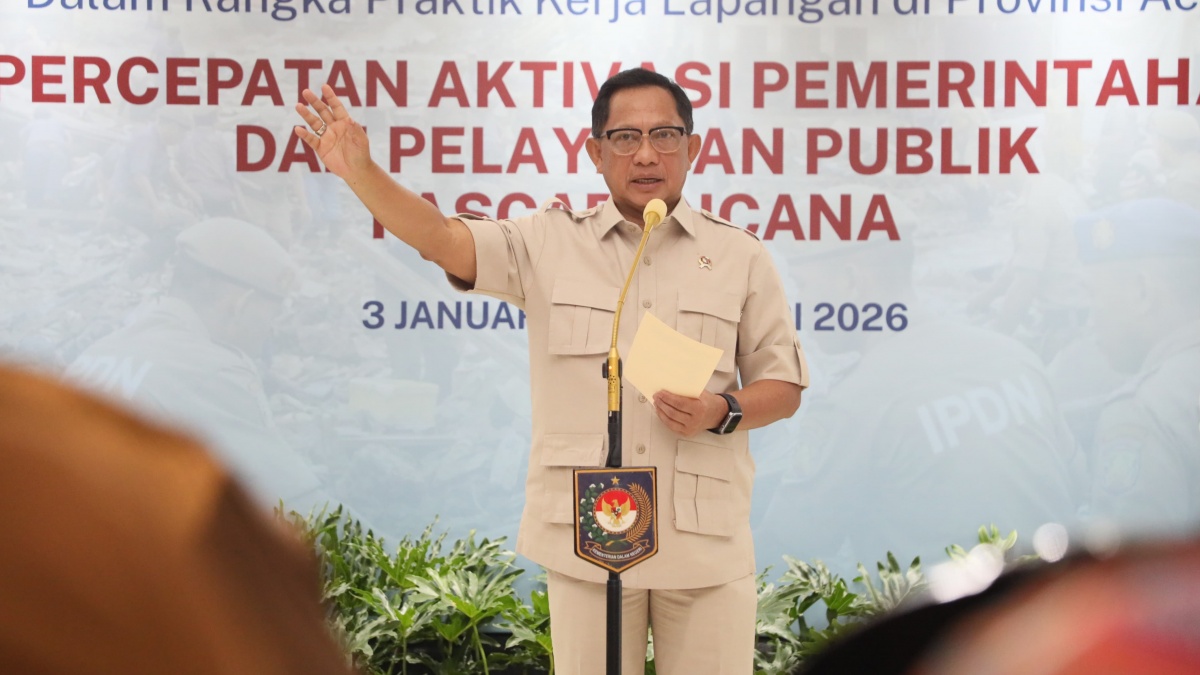 Mendagri Minta Praja IPDN Terapkan Ilmu Pemerintahan Selama Bantu Daerah Bencana
