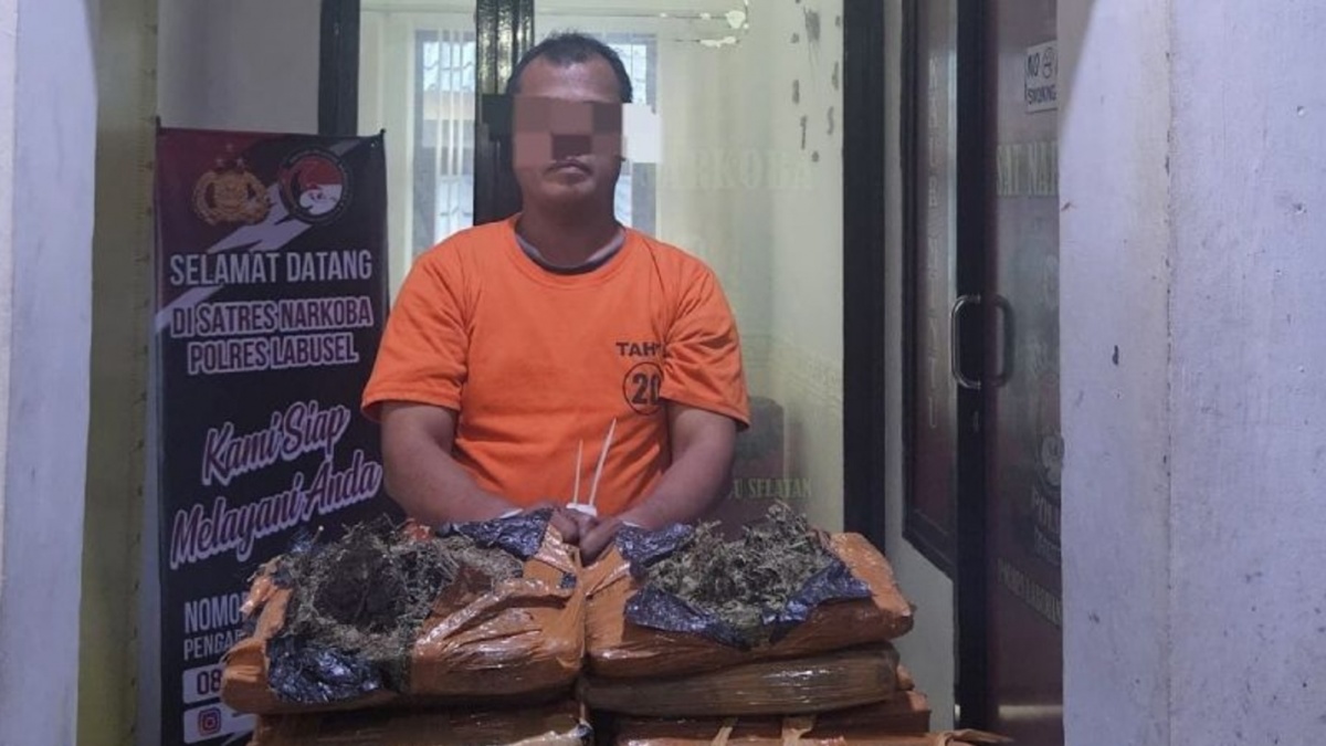 Bawa 26 Kilogram Ganja, Pengemudi Mobil Diamankan Polres Labuhanbatu Selatan