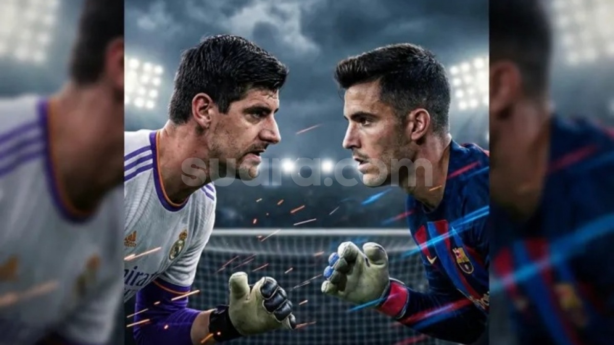Final Piala Super Spanyol: Courtois vs Joan Garca, Duel Kiper Penentu El Clasico