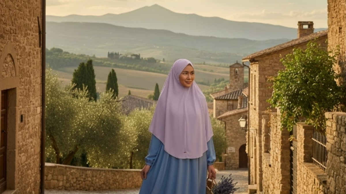 Baju Warna Ash Blue Cocok dengan Jilbab Warna Apa? Bikin Kamu Makin Elegan