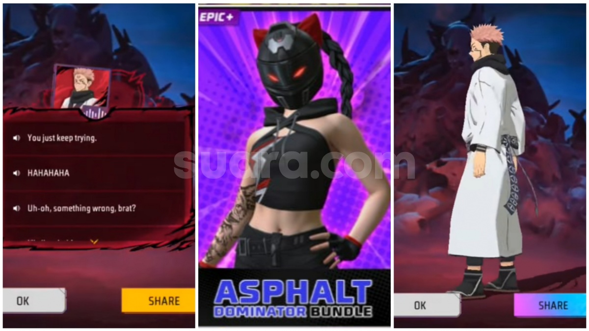 53 Kode Redeem FF Terbaru 23 Januari: Klaim Bundel Asphalt, Groza Yuji, dan Item Sukuna