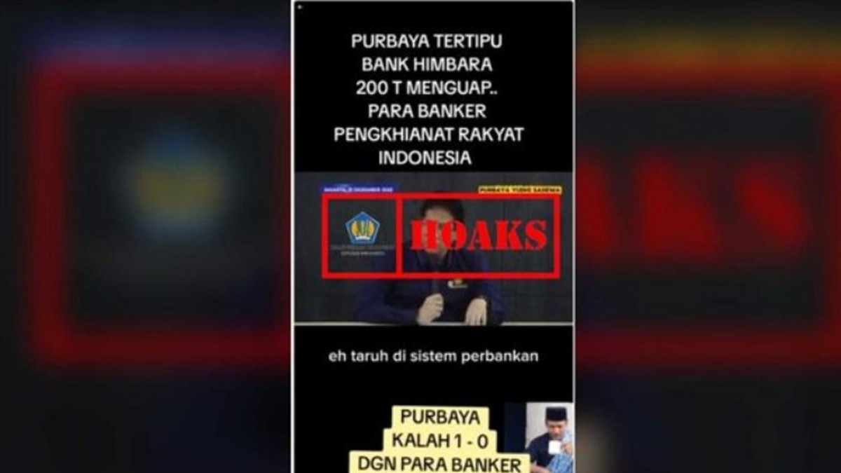 Kemenkeu: Berita Menkeu Purbaya Tertipu Bank Himbara 100 Persen Hoaks