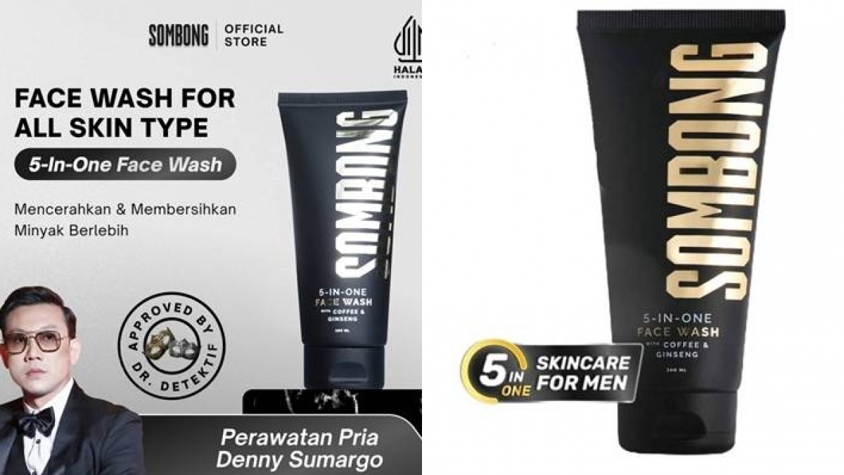 Review dan Harga Face Wash Sombong 5-in-1, Sabun Cuci Muka Milik Denny Sumargo