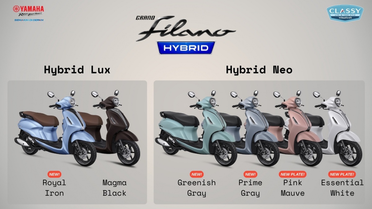 Yamaha Grand Filano Hybrid Tawarkan Performa Hybrid dan Warna Baru untuk Anak Muda