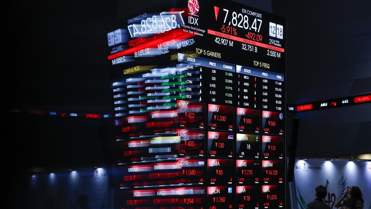 IHSG Ambles di Bawah Level 8.000, 753 Saham Anjlok
