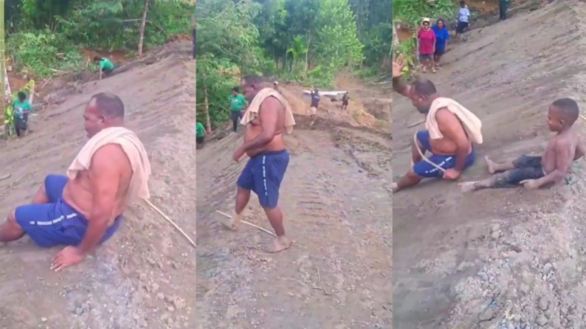 Viral Momen Bupati Intan Jaya Main Perosotan bareng Warga, Hartanya Cuma..