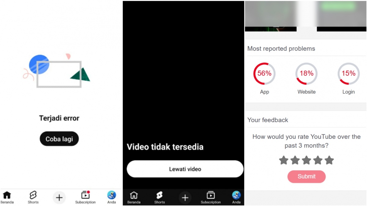 YouTube Down Hari Ini: Ratusan Ribu Keluhan Masuk, Netizen Ribut 'Eror' di X