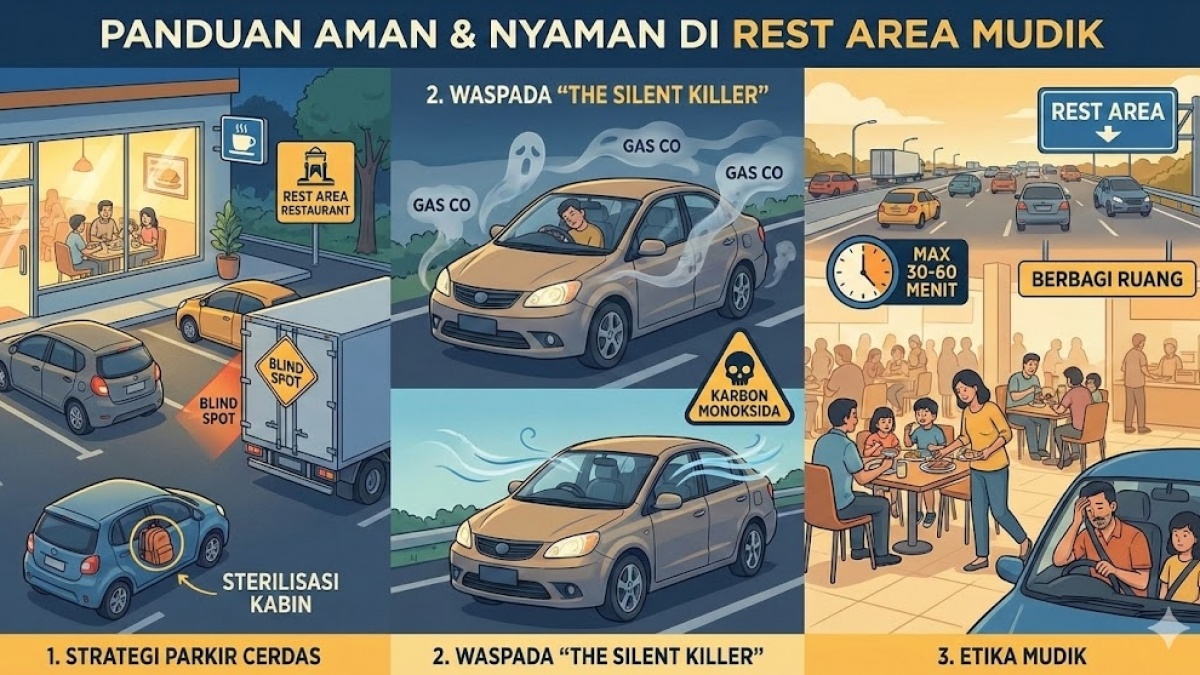 Jangan Asal Berhenti! Ini 3 Rahasia Istirahat Aman di Rest Area Agar Mudik Tetap Selamat