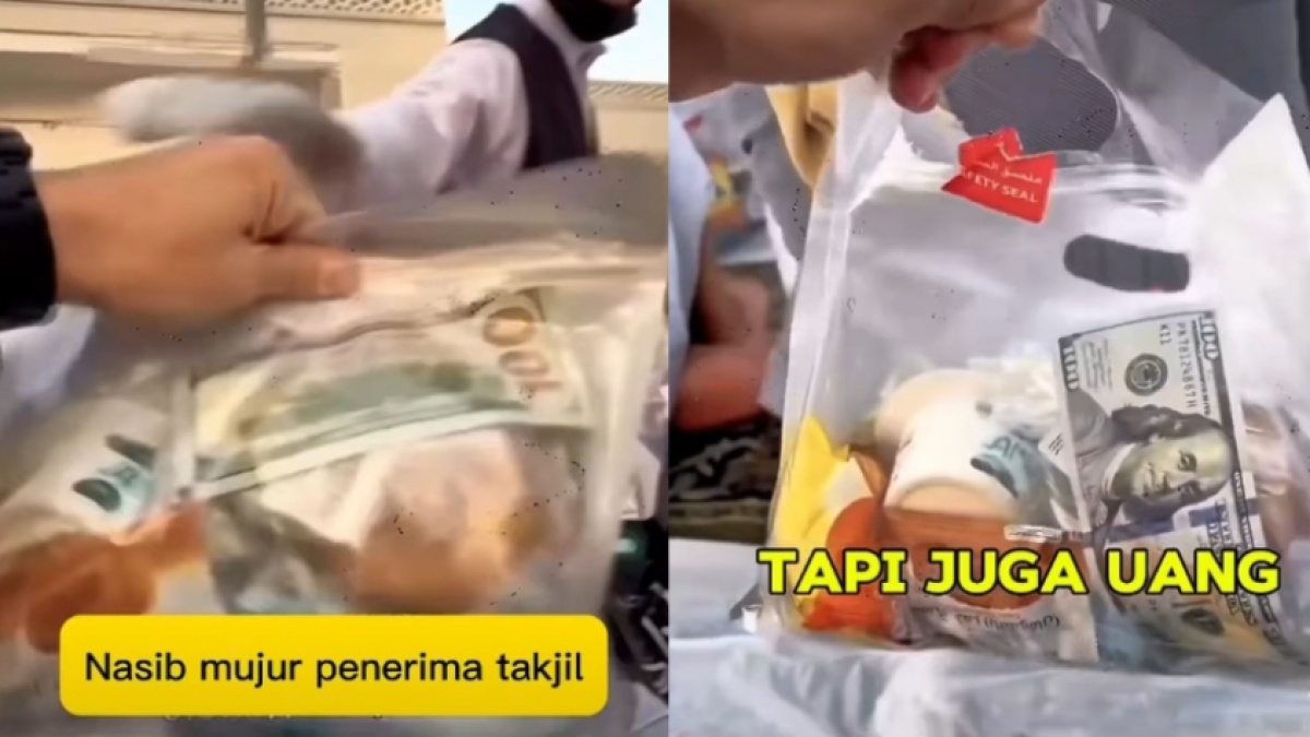 Viral Isi Takjil di Masjid Nabawi Ada Uang 100 US Dollar, Fakta atau Hoaks?