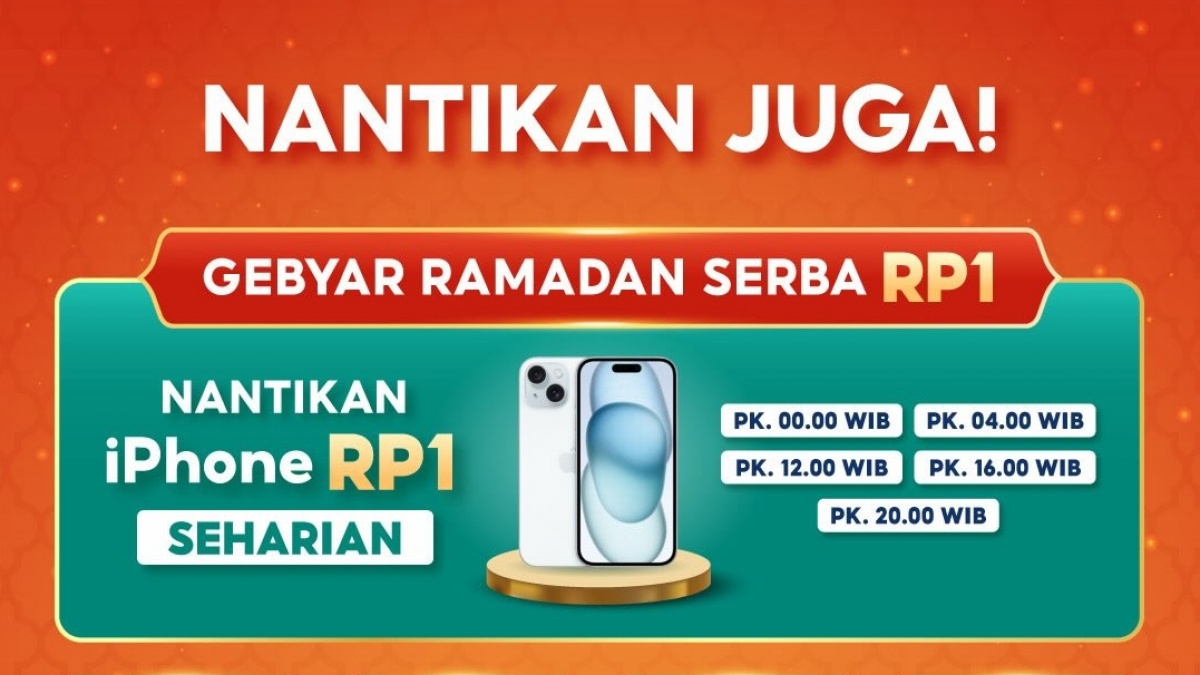 Shopee Midnight Sale 3 Maret 2026: iPhone 16 Pro Cuma Rp1, Mobil dan Motor Rp1.000, Catat Jamnya!