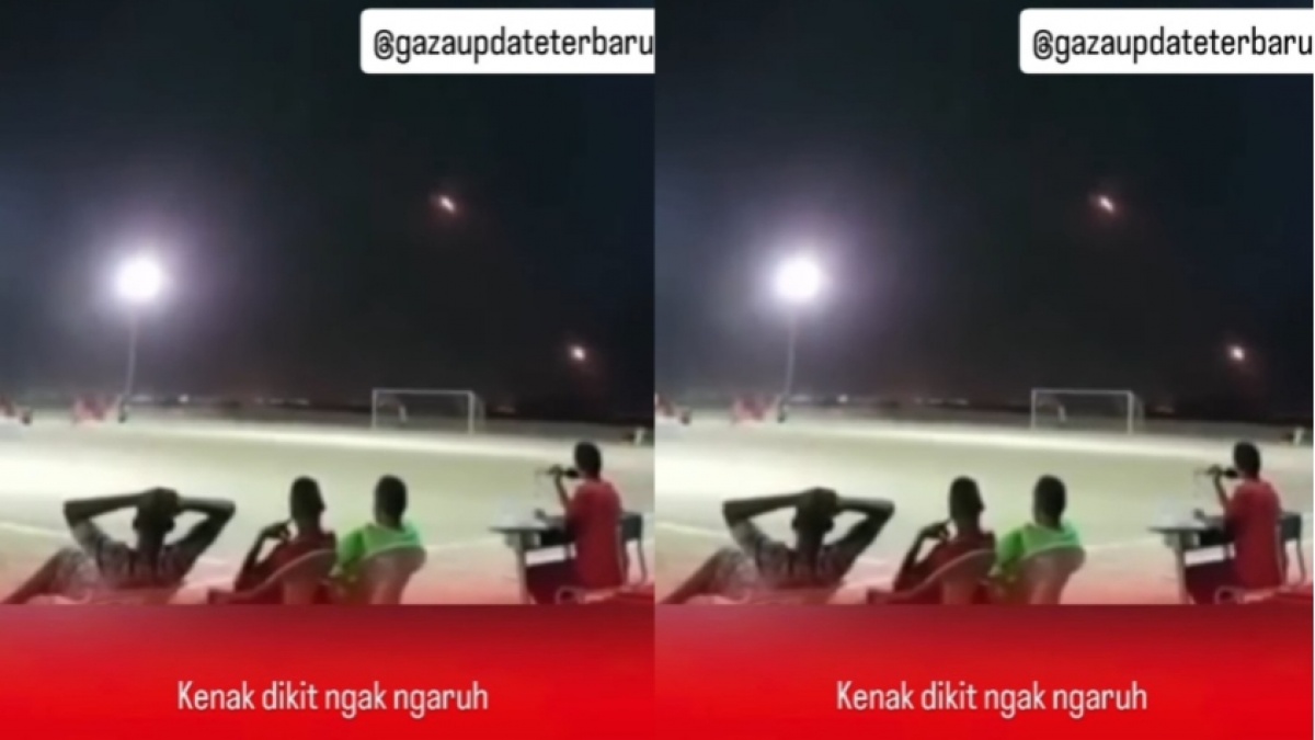 Warga Irak Santai Main Bola Padahal Rudal Lewat di Atas Kepala, Videonya Viral