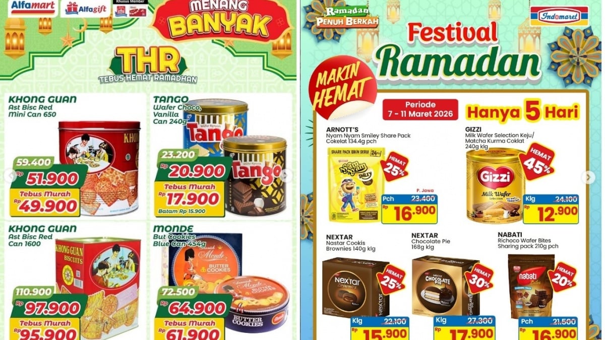 Promo Alfamart dan Indomaret Persiapan Hampers Lebaran 2026, Biskuit Kaleng Legendaris Jadi Murah