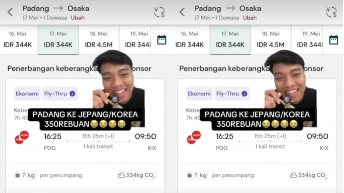 Viral Harga Tiket Padang ke Jepang cuma Rp350 Ribu, Lebih Murah 3 Kali Lipat Dibandingkan Jakarta