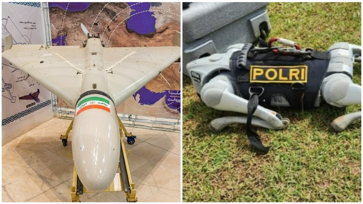 Bikin Gempar vs Gentar: Adu Fitur Drone Iran Rp300 Juta Lawan Robot Anjing Polri Rp3 Miliar
