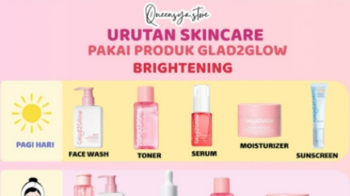 5 Urutan Skincare Glad2Glow Pagi yang Benar agar Kulit Sehat dan Glowing Maksimal