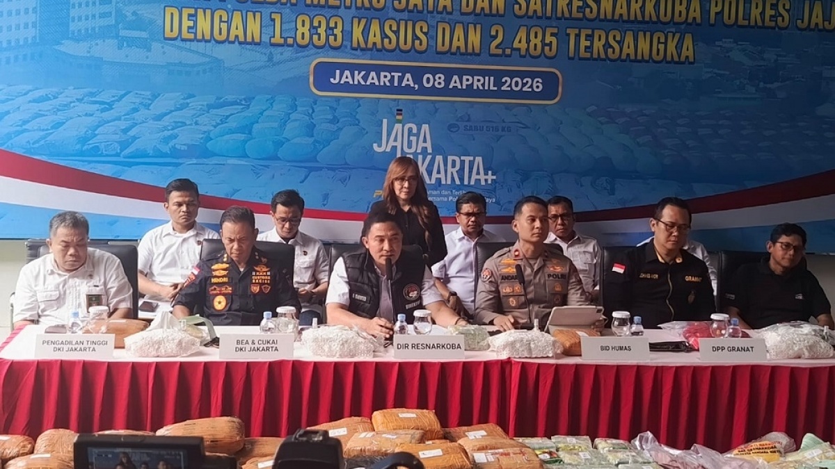 Polda Metro Jaya Bongkar 1.833 Kasus Narkoba: Lab Ekstasi Bassura hingga Vape Bius Etomidet