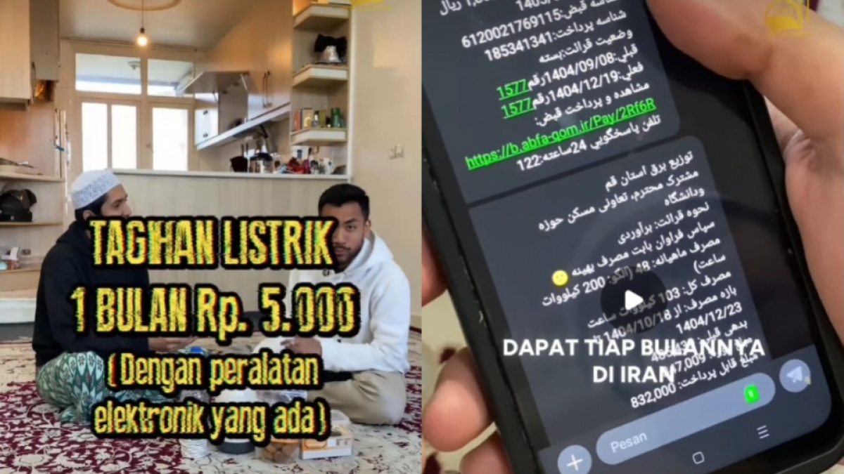 Bayar Listrik Cuma Rp5 Ribu, Mahasiswa Indonesia Bongkar Harga Utilitas di Iran saat Masa Perang