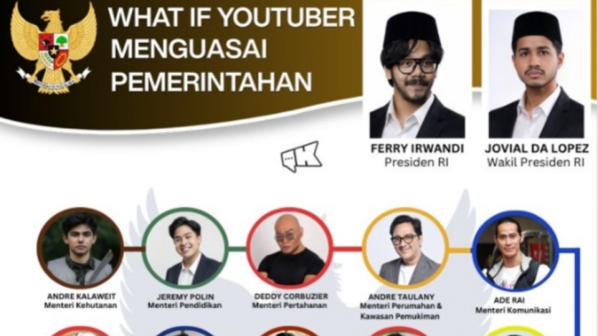 Muncul Kabinet YouTuber, Ferry Irwandi dan Bobon Santoso Rebutan Posisi Kepala BGN