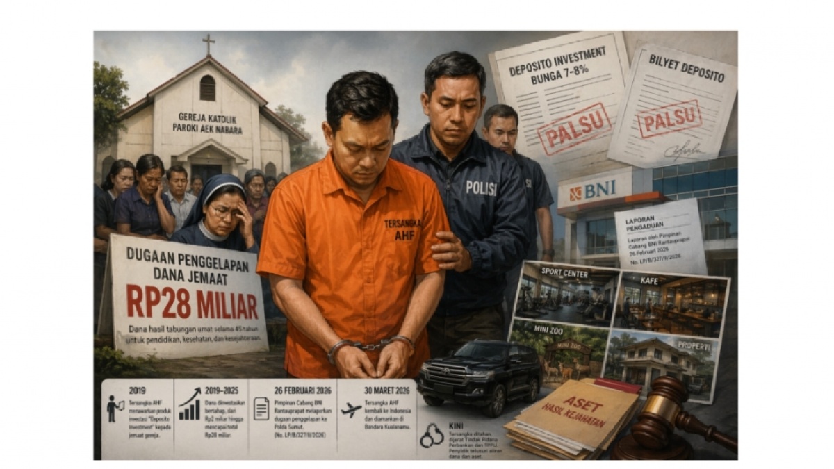Kronologi Penggelapan Uang Gereja Rp28 M, Eks Kepala Kas Bank BUMN Jadi Tersangka