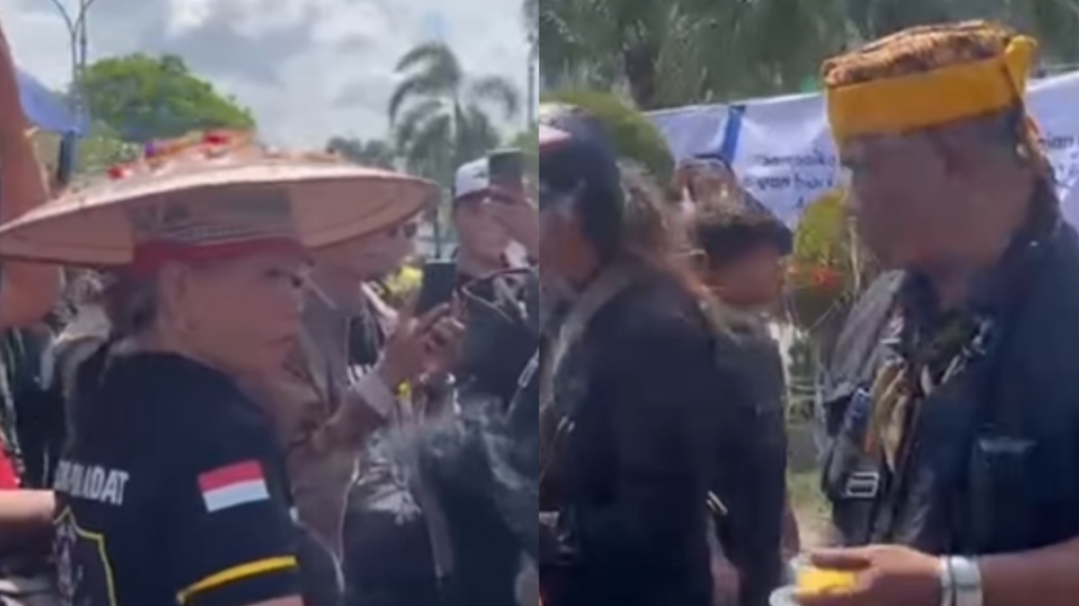 Ada Ritual 'Tepung Tawar' Suku Dayak di Tengah Aksi Massa Kaltim, Apa Maknanya?