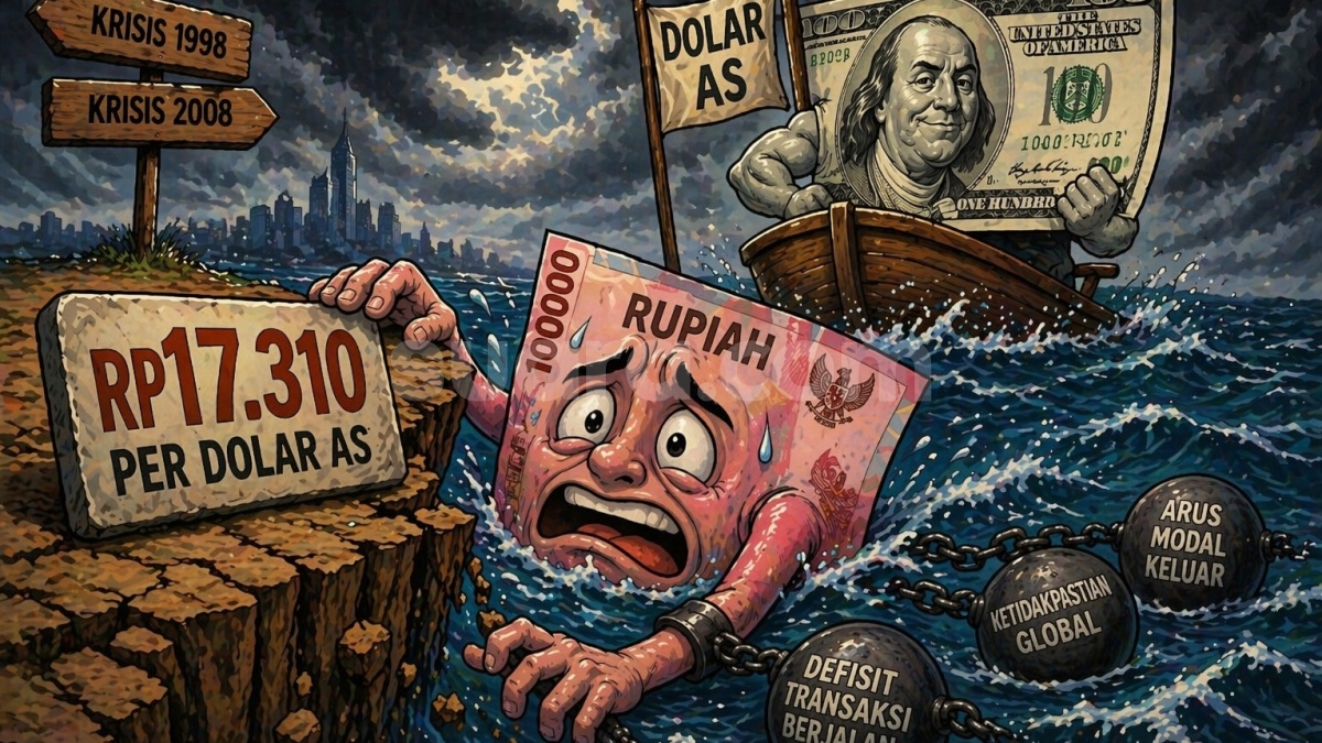 Rupiah Tembus Rp17.310, Sinyal Bahaya Ekonomi Lebih Buruk dari Krisis 1998?