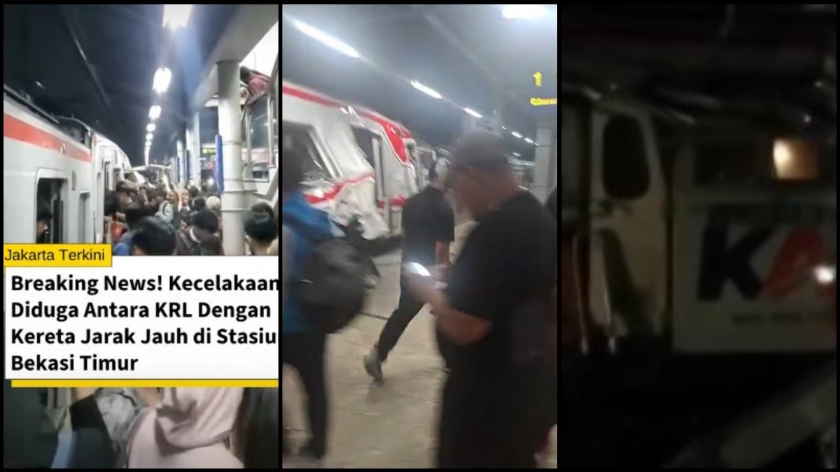 Tabrakan Hebat di Stasiun Bekasi Timur: KRL vs Argo Bromo Anggrek, Jeritan Penumpang Pecah!
