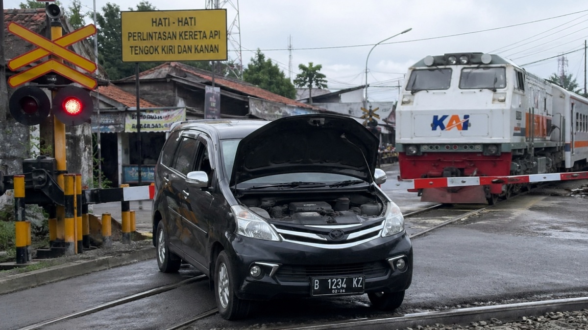 Terpopuler: Penyebab Mobil Mogok di Rel Kereta Api, Taksi Green SM Punya Siapa?