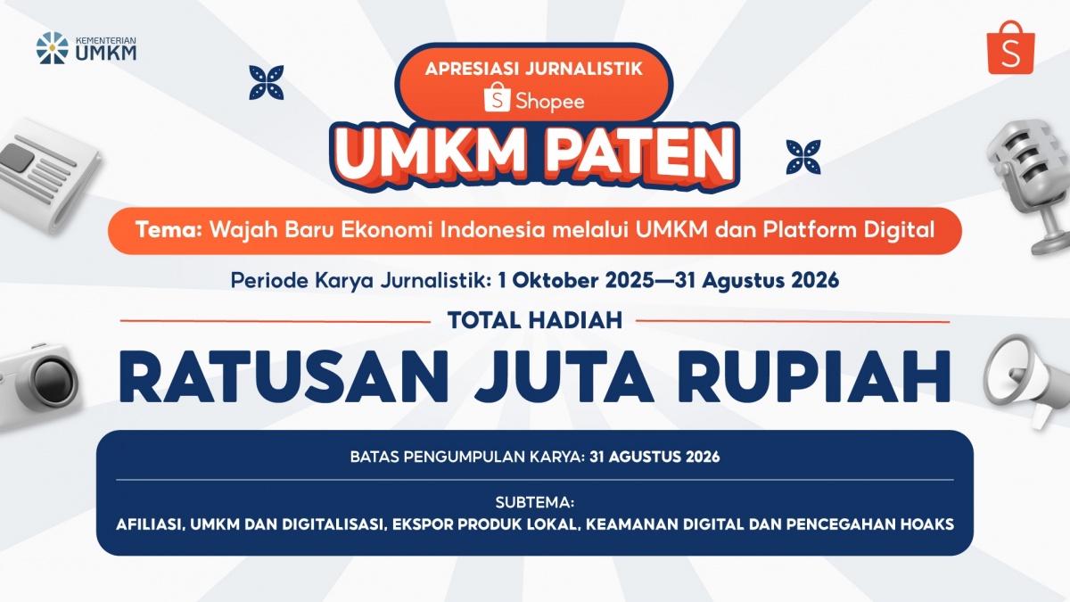 Apresiasi Jurnalistik Shopee 2026 Dibuka: Dokumentasikan Kiprah UMKM di Era Baru Ekonomi Indonesia