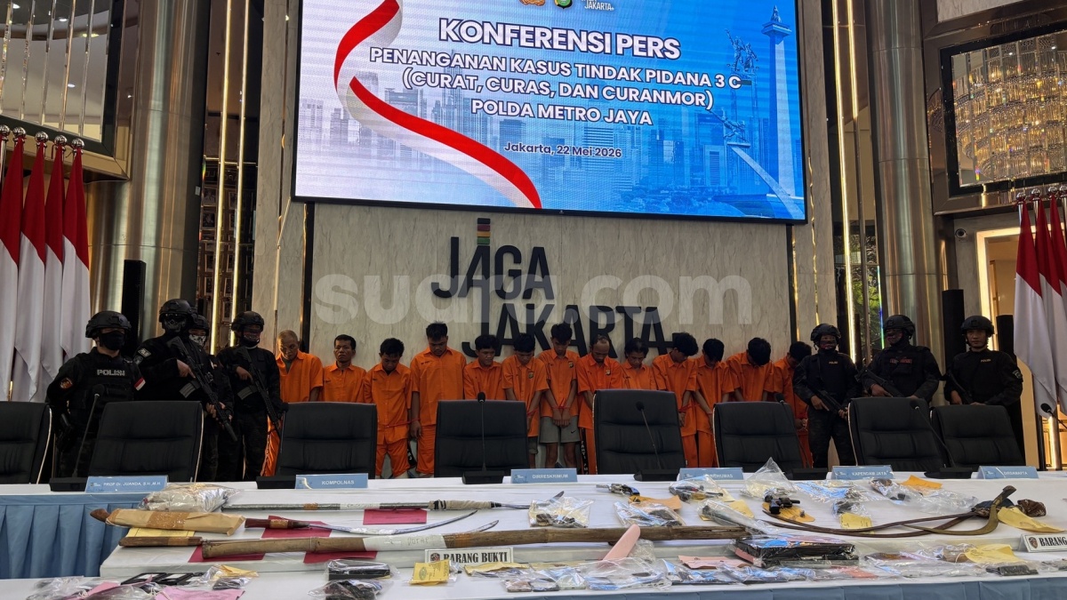 Bersih-bersih Jakarta! Polda Metro Jaya Tangkap 173 Bandit Jalanan, Sita 8 Senjata Api