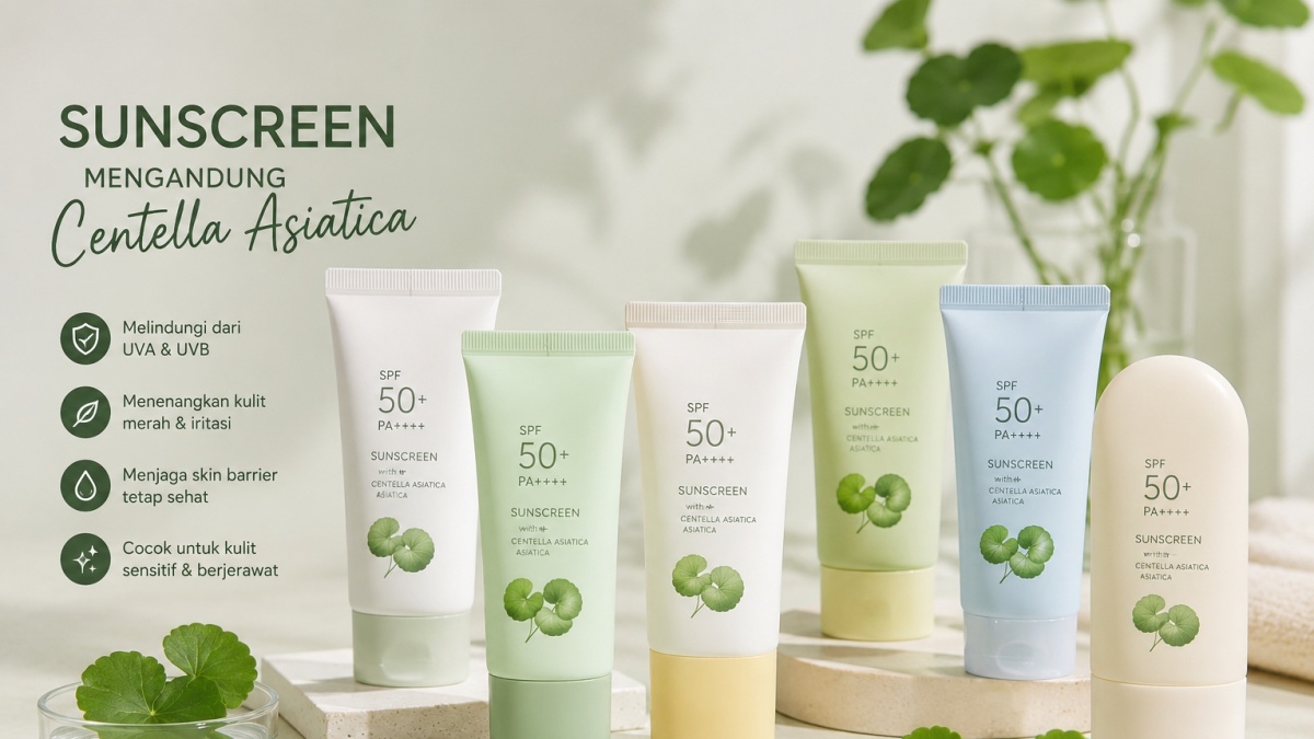 7 Sunscreen Mengandung Centella, Menenangkan Kulit Sensitif dan Berjerawat