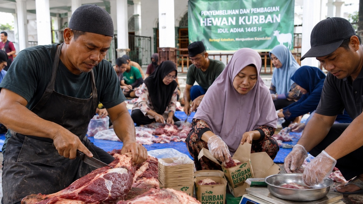Pembagian Daging Kurban yang Benar Berapa Kg? Ini Penjelasannya Sesuai Syariat Islam